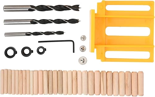 Miniatura 2 de Joyzan Guía de taladro para clavija de madera, 6, 8, 0.394 in, kit de plantilla de clavija de mano, bolsillo autocentrado, agujero recto, sierra