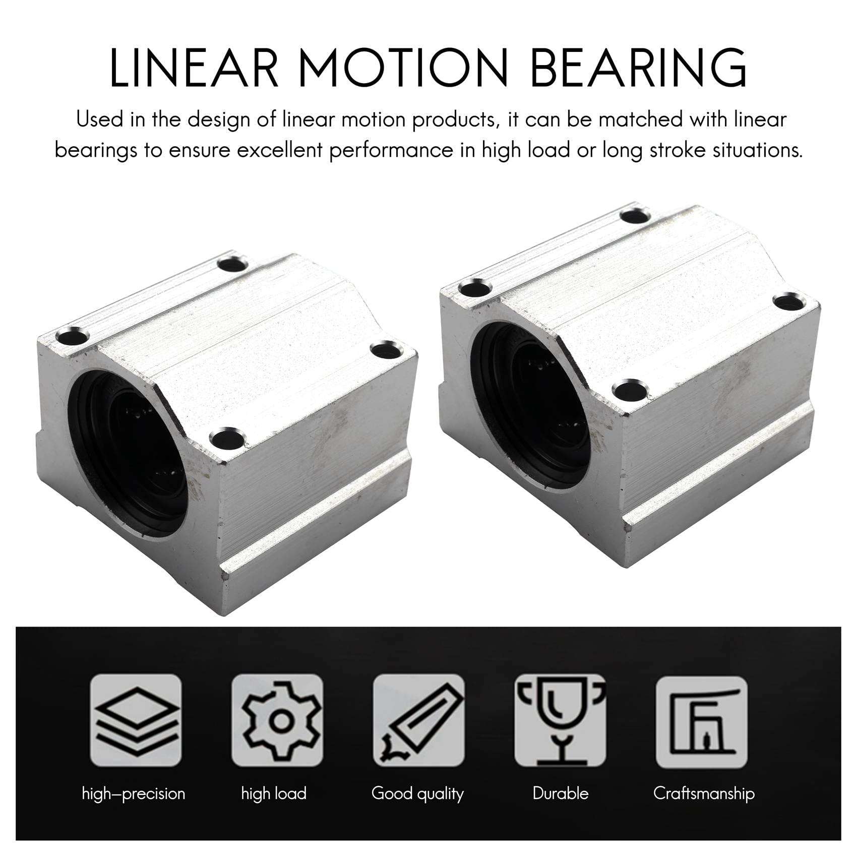 4 pezzi SC20UU 20 mm in alluminio movimento lineare cuscinetto a sfere boccola per