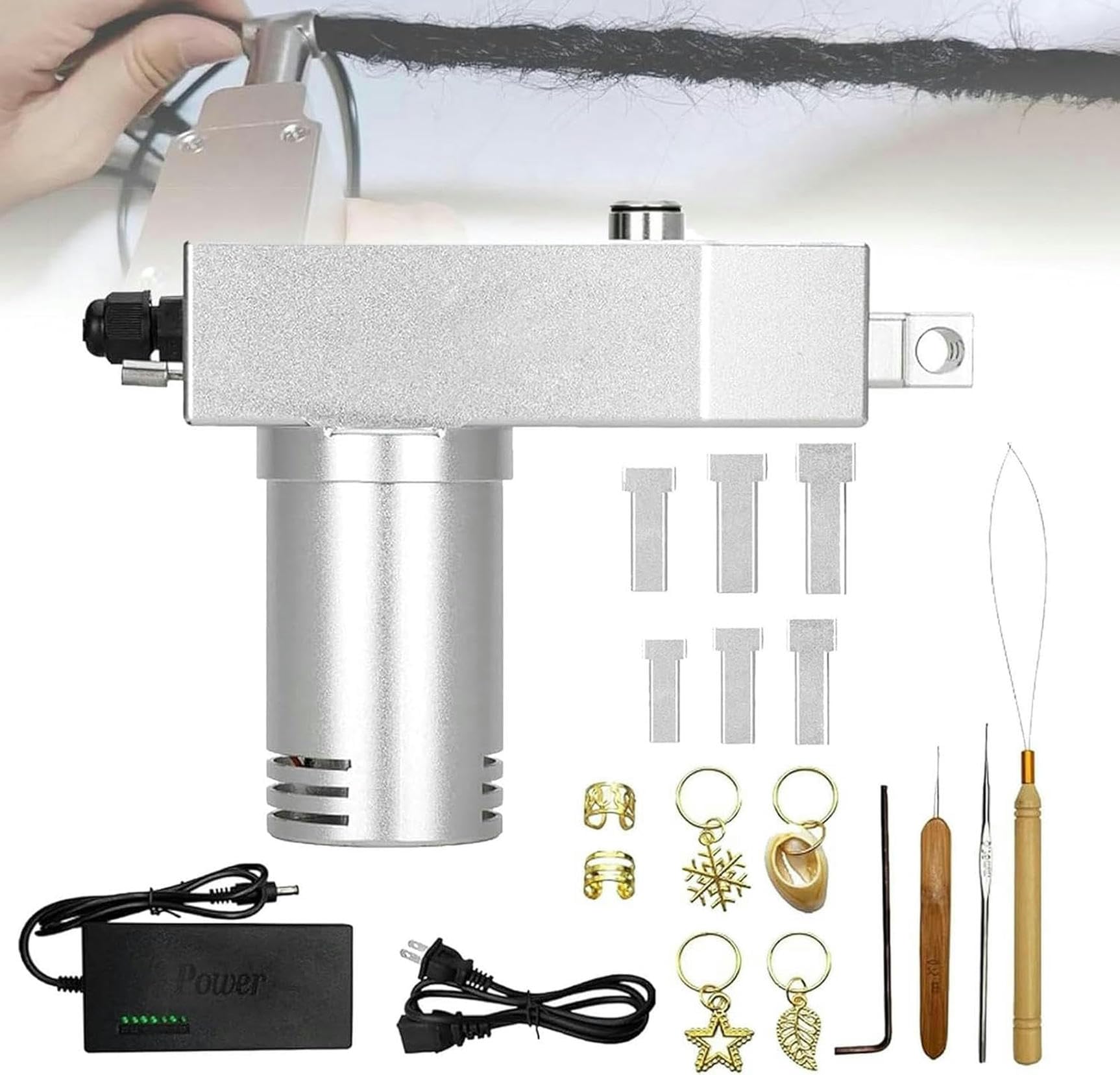 Máquina de rastas de mano para tejer extensiones sin dolor ni esfuerzo manual