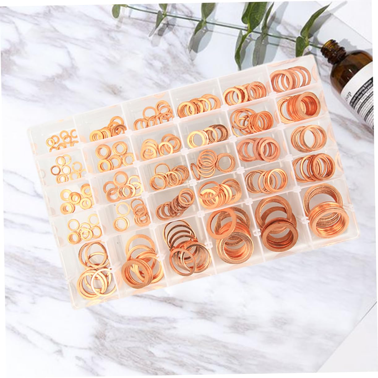 Rondelles Plates D’étanchéité en Cuivre 300 Pièces, Boîte Assortie