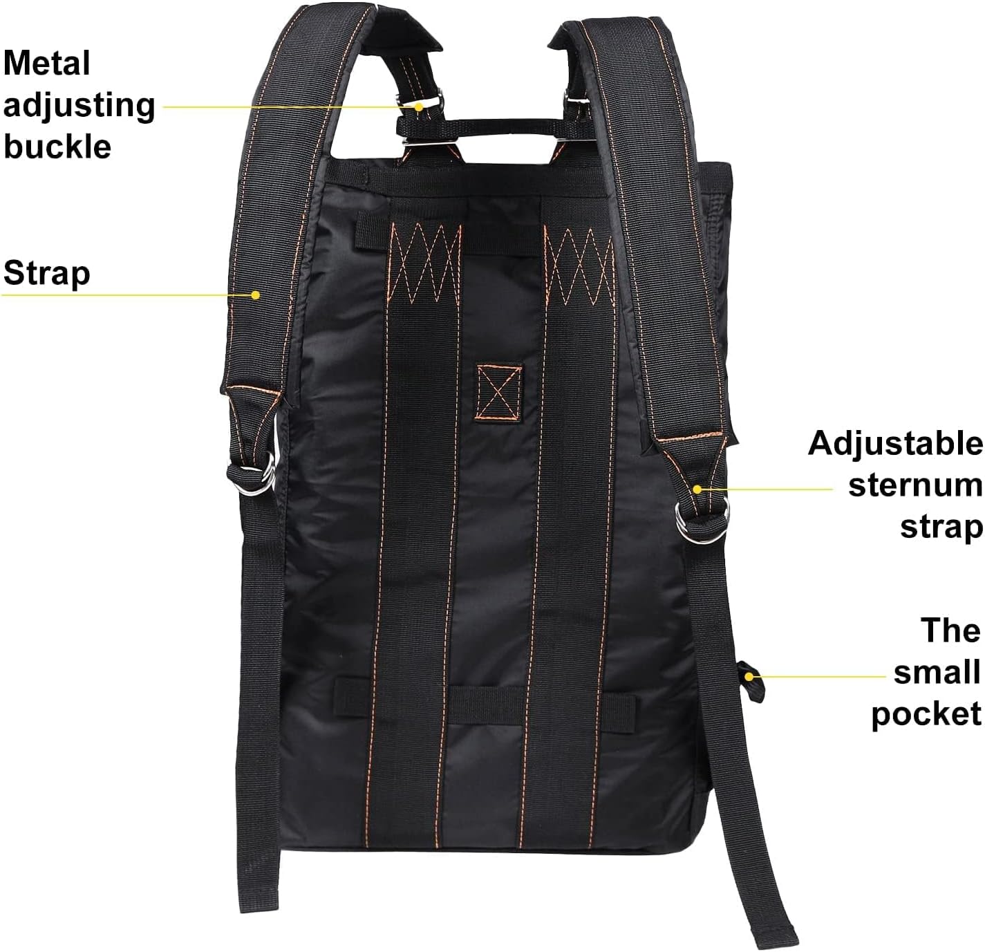 Military Tactical Backpack Parachute Buckles Hook Nylon Rucksacks Flight Backpacks Day Pack for Outdoor,Hiking,Camping (Black)