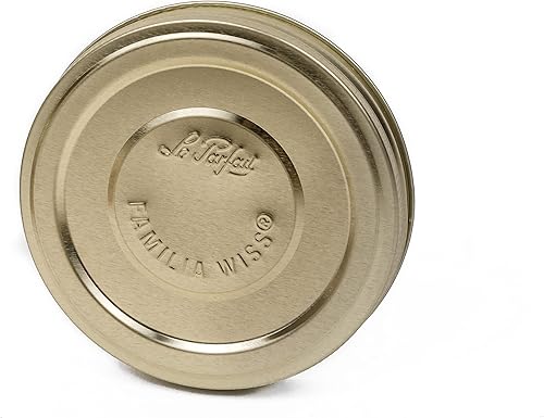 Miniatura 3 de Le Parfait Tarro de vidrio francés de boca ancha con tapa dorada hermética ideal para almacenamiento de alimentos y sopas enlatas harina azúcar