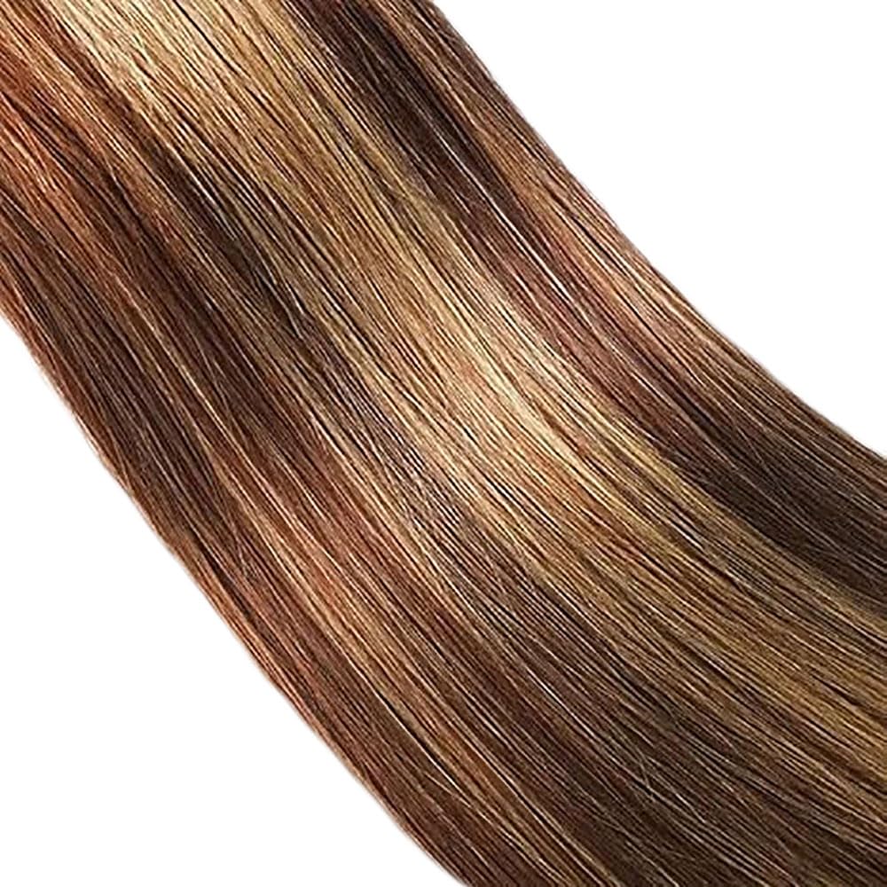 Human Hair Bundles Straight Tissage Naturel Cheveux Humain 100% Unprocessed Brésilienne Remy Virgin en lot Meches Weave Extensions Double Weft Color Highlight Blonde 18 20 22 Pouces