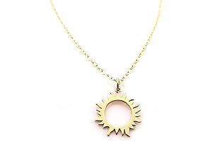 Sun Eclipse Charm Necklace - Celestial Jewelry