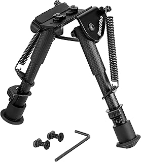 Carbon Fiber Bipod 6-9 Inches Compatible with Mlok Bipod for Rifle Come with Extra Set of Nuts, Black - Besrilien