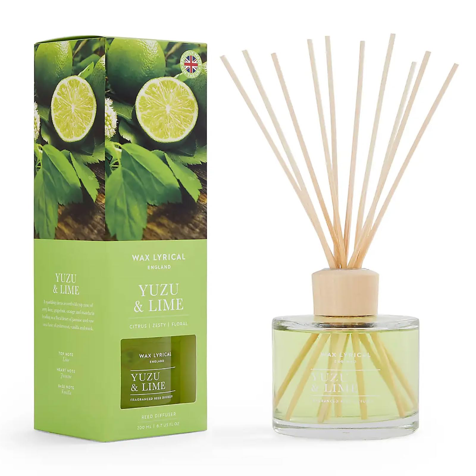 WAX LYRICAL Yuzu and Lime Scented Reed Diffuser 200ml