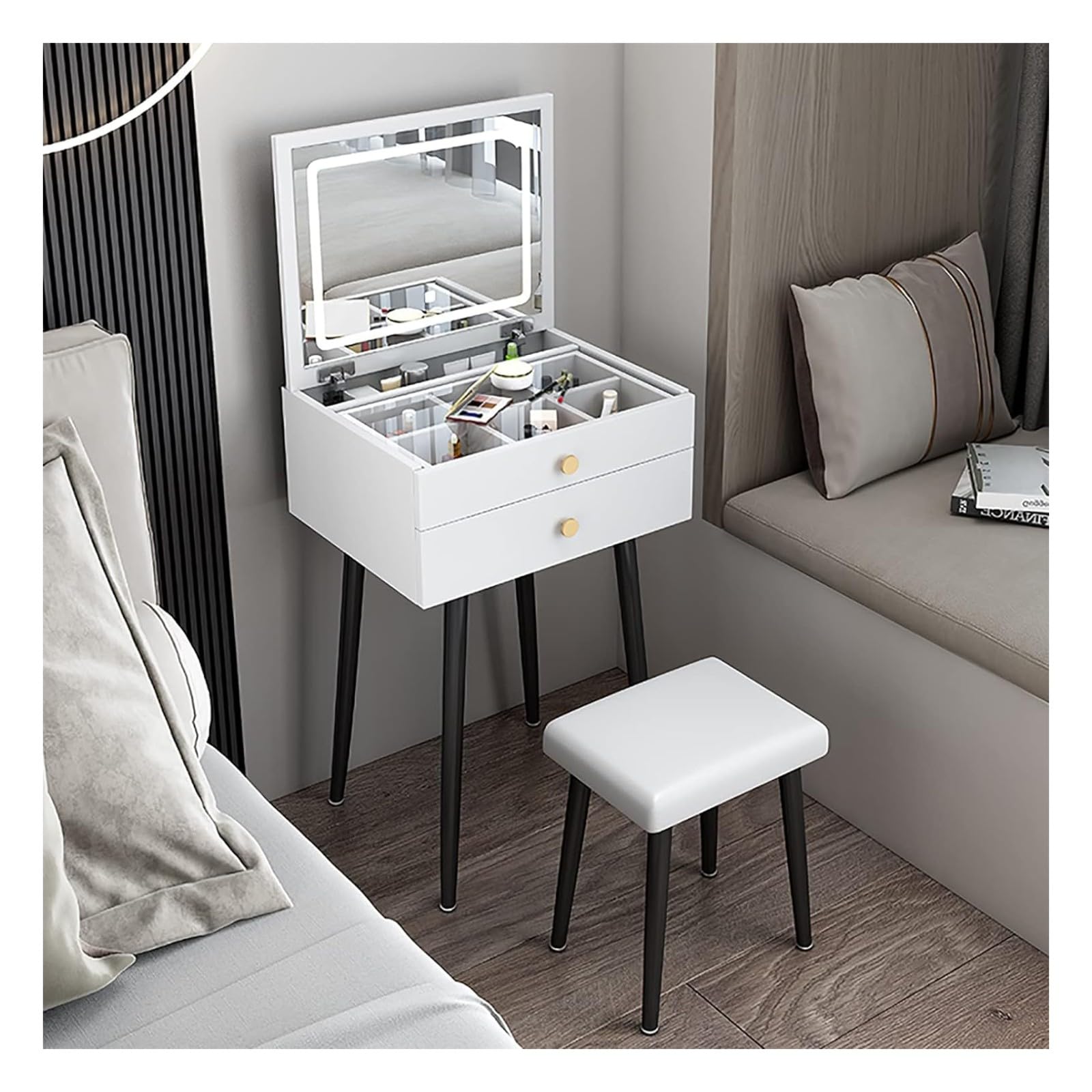 ドレッサー　テーブル シャルム ドレッサーテーブル｜134016｜鏡付き｜引き出し付き