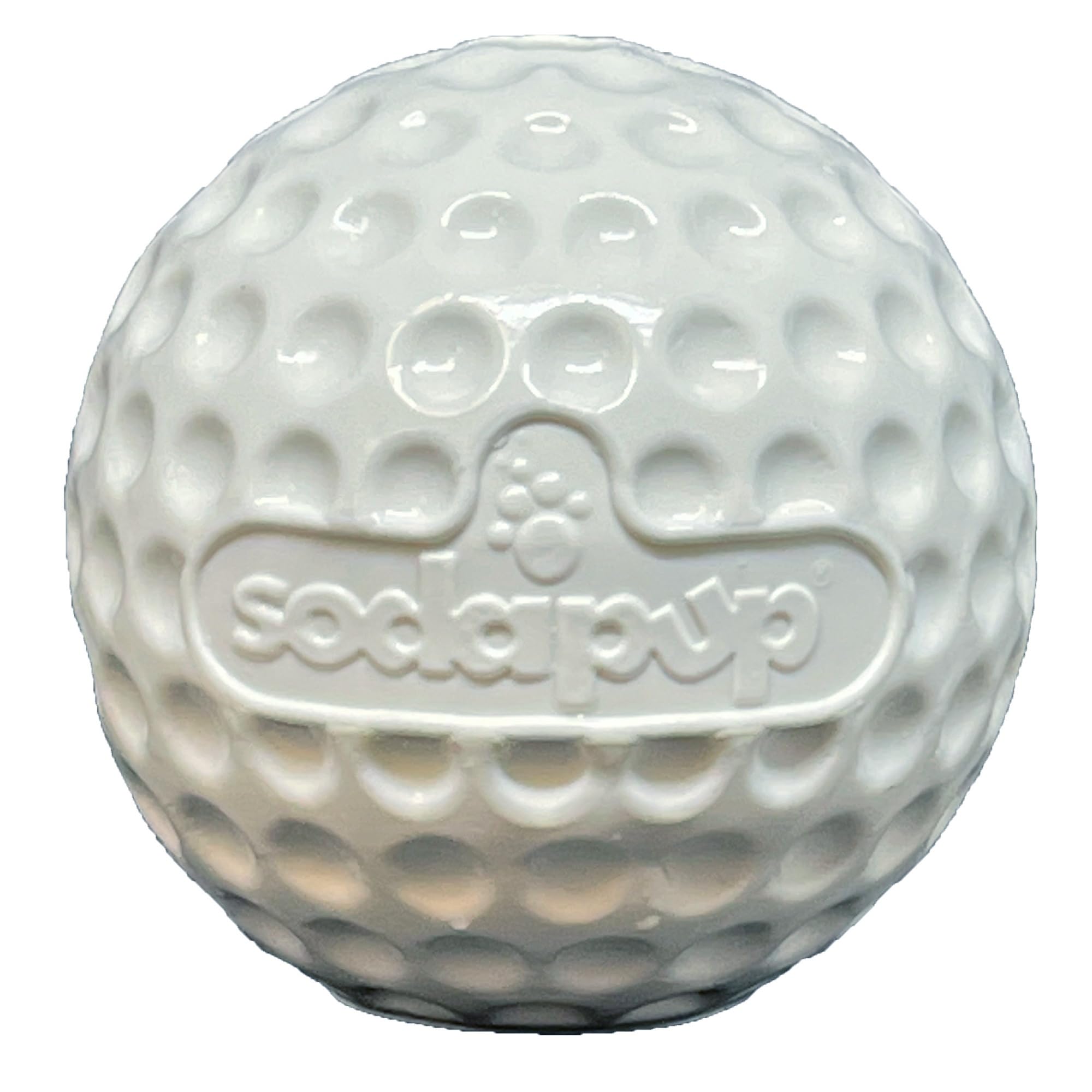 SodaPup Golf Ball – Durable Dog Treat Dispenser & Chew Toy Made in USA from Non-Toxic, Pet Safe, Food Safe Rubber Material for Mental Stimulation, Problem Chewing, Calming Nerves, & More