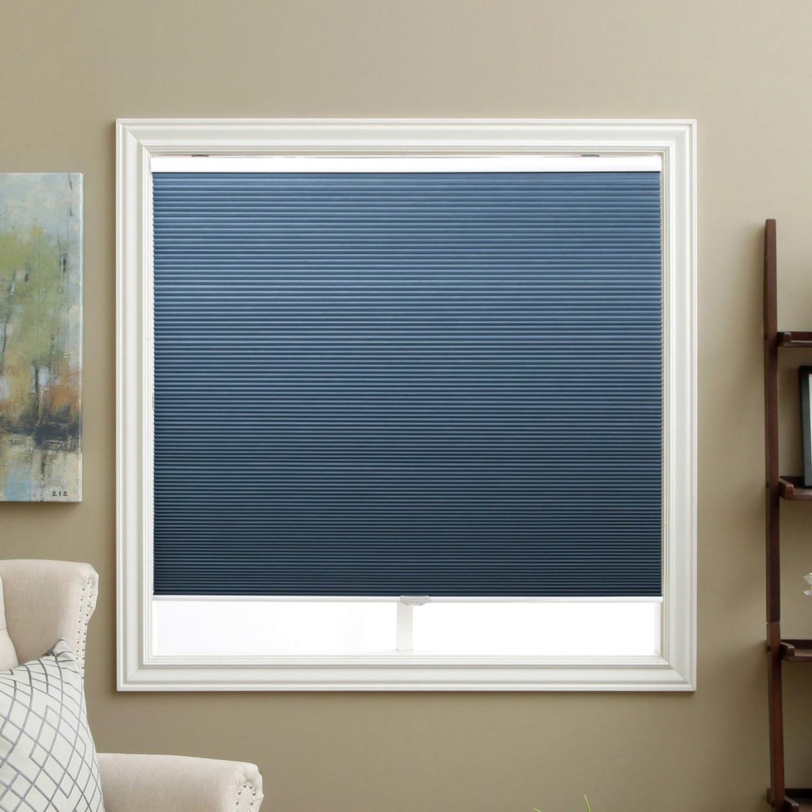 Blinds for Windows, Blackout Window Blinds and Shades for Home Bedroom Nursery, 23 inch Wide x 64 inch Long, Ocean Blue(Blackout)