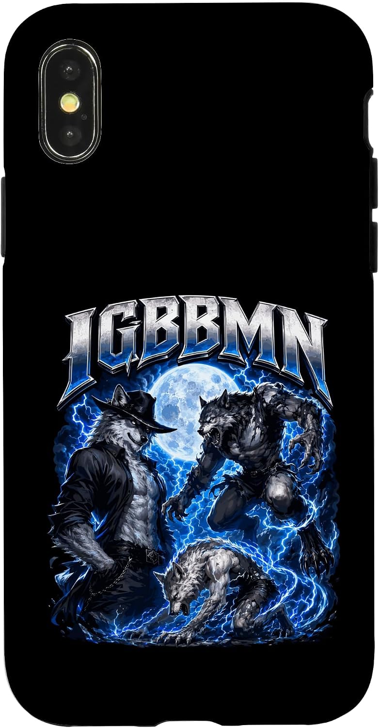 IGBBMN Wolf Funny Alpha Animal Moon Howling Trending Meme Case for iPhone 11 Pro Max image 5