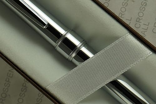 Cross Stratford clásico con barril cromado extremadamente pulido, citas con banda media de ribete satinado con lápiz de plomo de 0.028 in