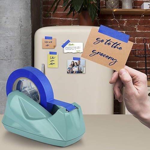 Miniatura 9 de Acrimet Dispensador de cinta de escritorio premium, plástico, base antideslizante (resistente) (color verde sólido)