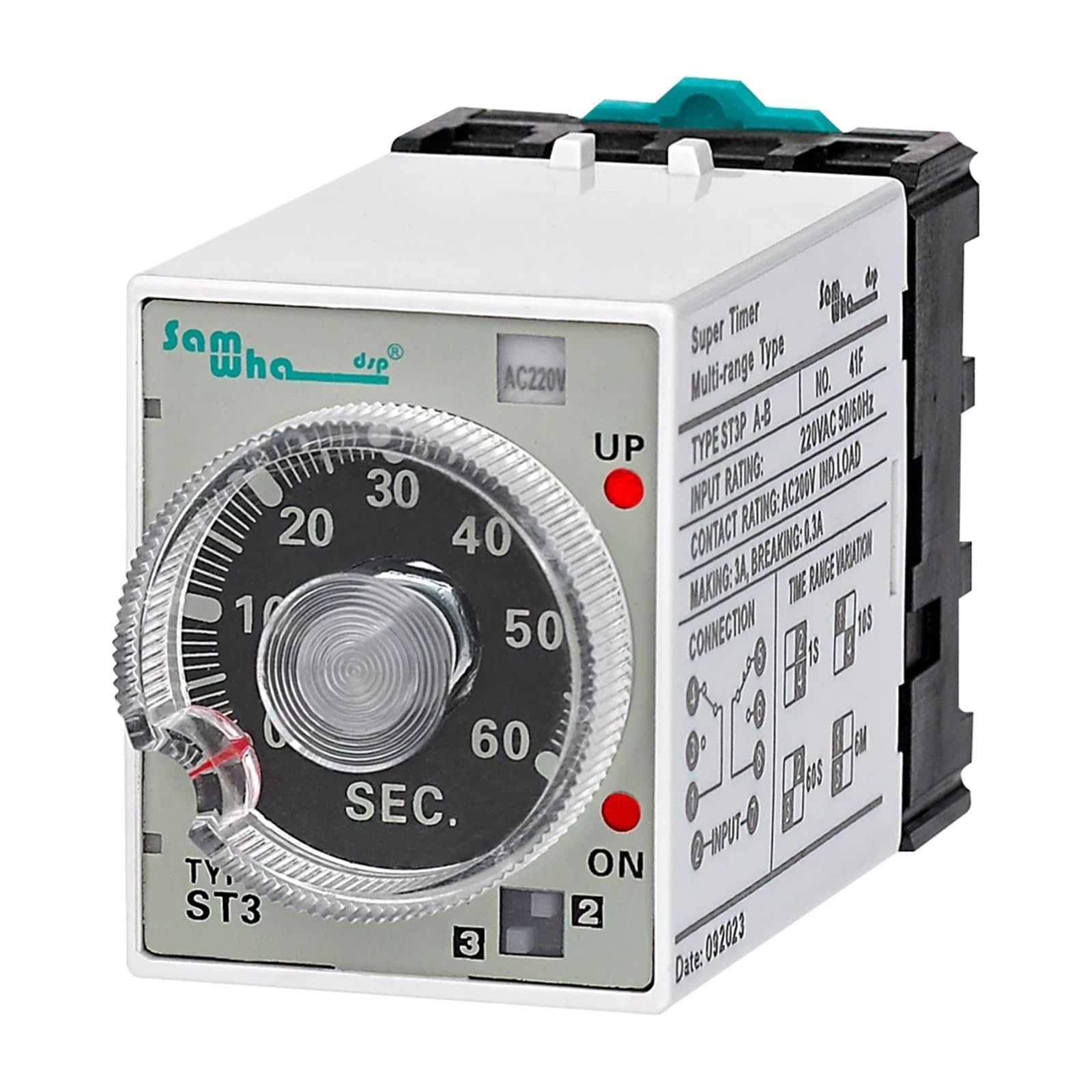 Relé temporizador de 110VAC para programar el encendido de motores