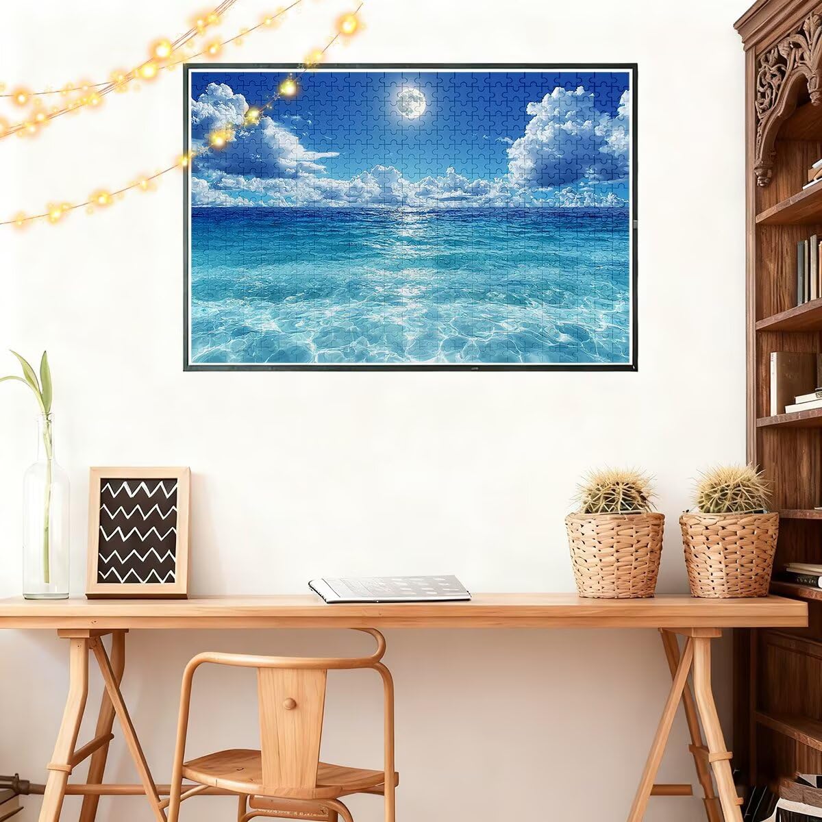 Puzzle oceaniczne dla dorosłych, 1500 elementów, dla dorosłych, chmura, 87 x 57 cm, klasyczne gry edukacyjne, dekompresja, wymagająca gra dla rodzin, piękna dekoracja domu, prezenty dla mężczyzn