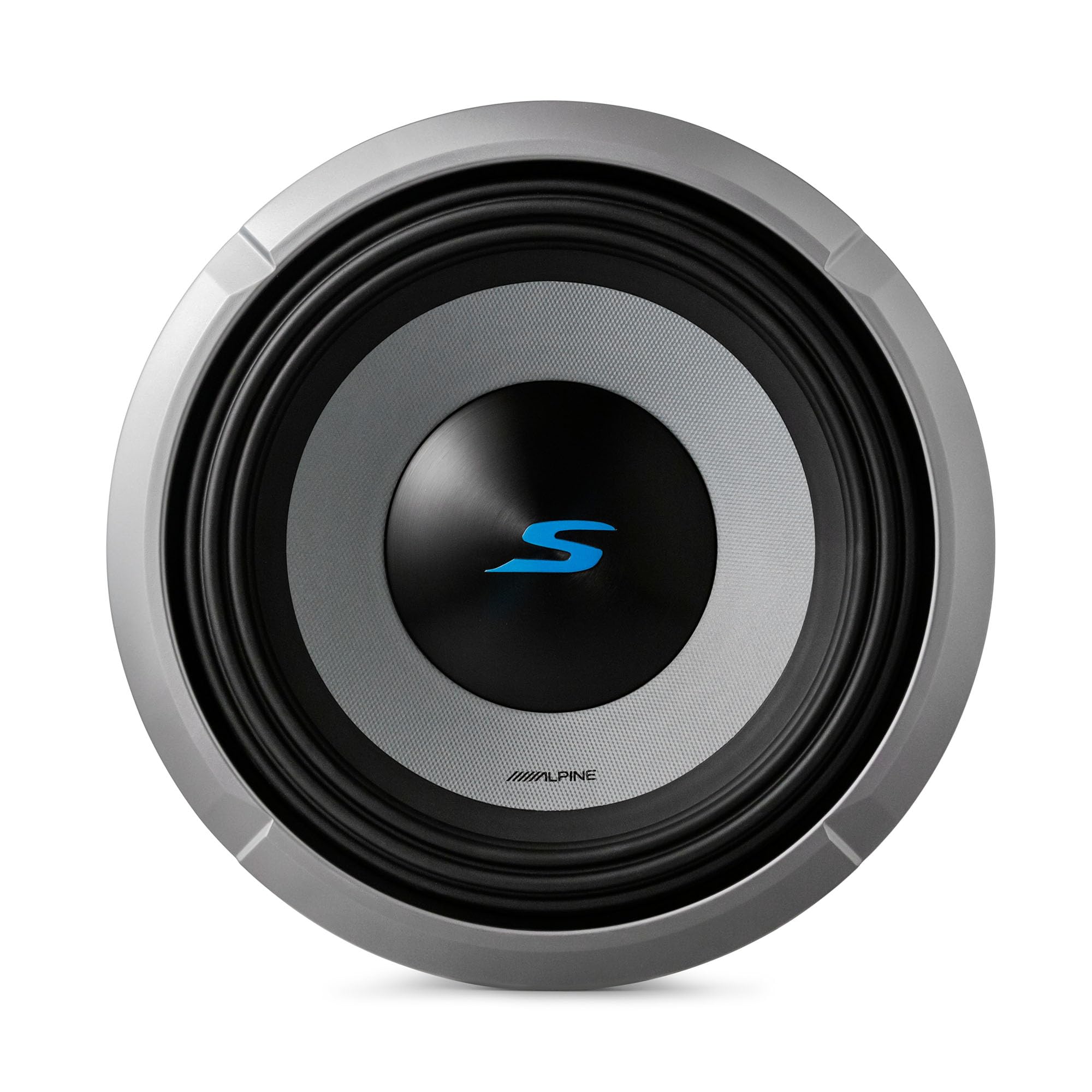 ALPINE S2-W10D2 S Series 10 Dual 2-Ohm Subwoofer 1800W with SoundBox E Series Single 10-Inch Vented Subwoofer Enclosure Bundle