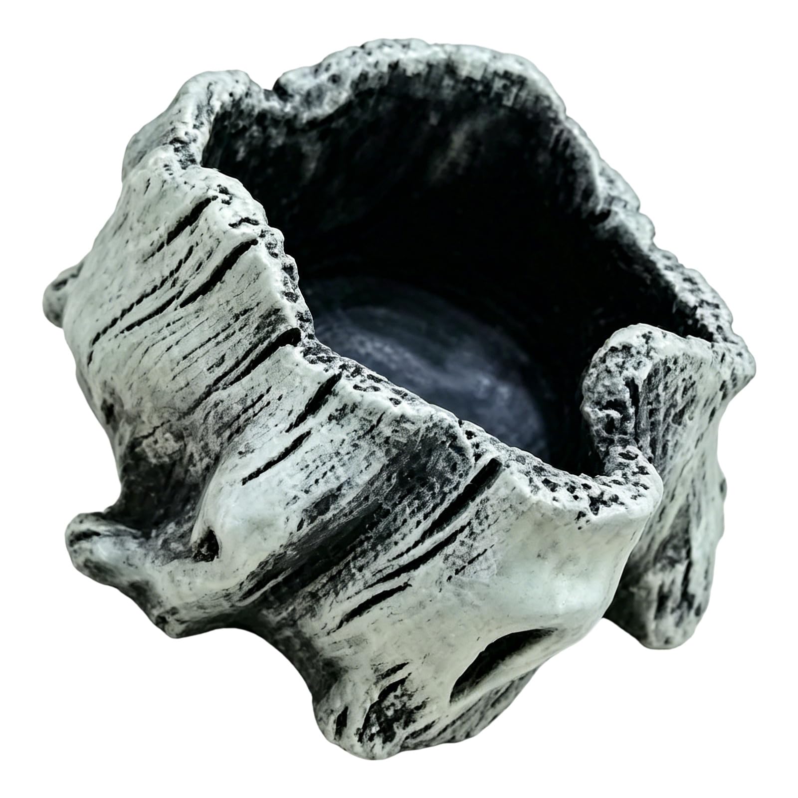 Artificial Driftwood Planter Carved Resin Succulent Flowerpot Imitation Wood Pile Porous Bonsai Flowerpot Cement Plant