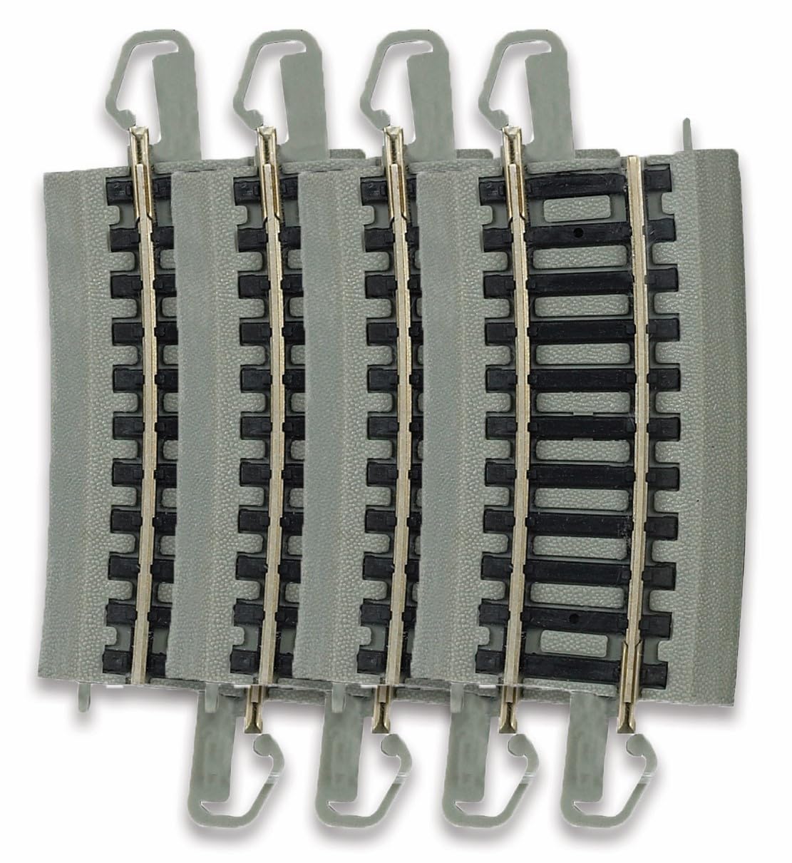 Bachmann Trains - Snap-Fit E-Z TRACK ONE-THIRD SECTION 18" RADIUS CURVED (4/card) - NICKEL SILVER Rail With Gray Roadbed - HO Scale - Image 2