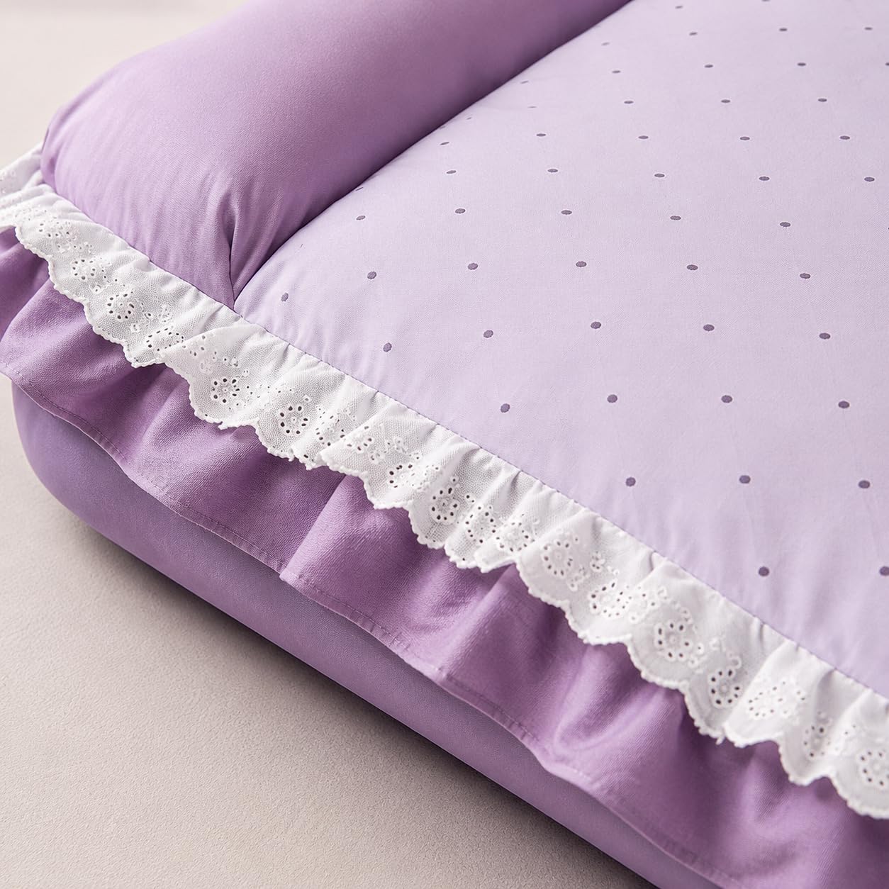 Lettino cane retrò francese, cuccia cane lavabile 62x43cm, per cani sotto 5kg e gatti, Violetto