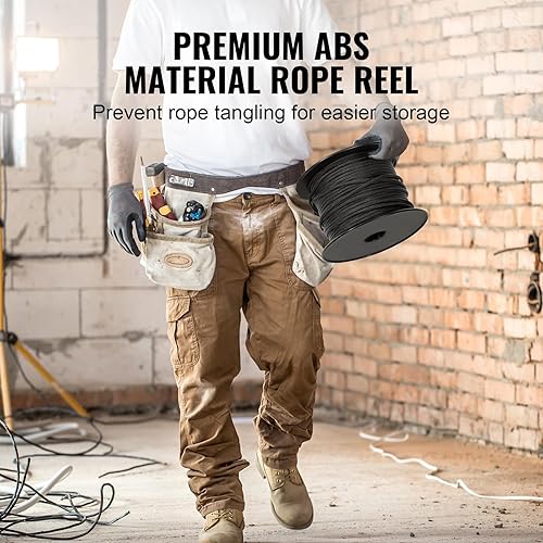 Miniatura 6 de VEVOR Cuerda de nailon trenzada, 3/16 pulgadas x 250 pies, 32 hebras, 720 LBS de resistencia a la rotura para exteriores, aparejo de árbol arborista