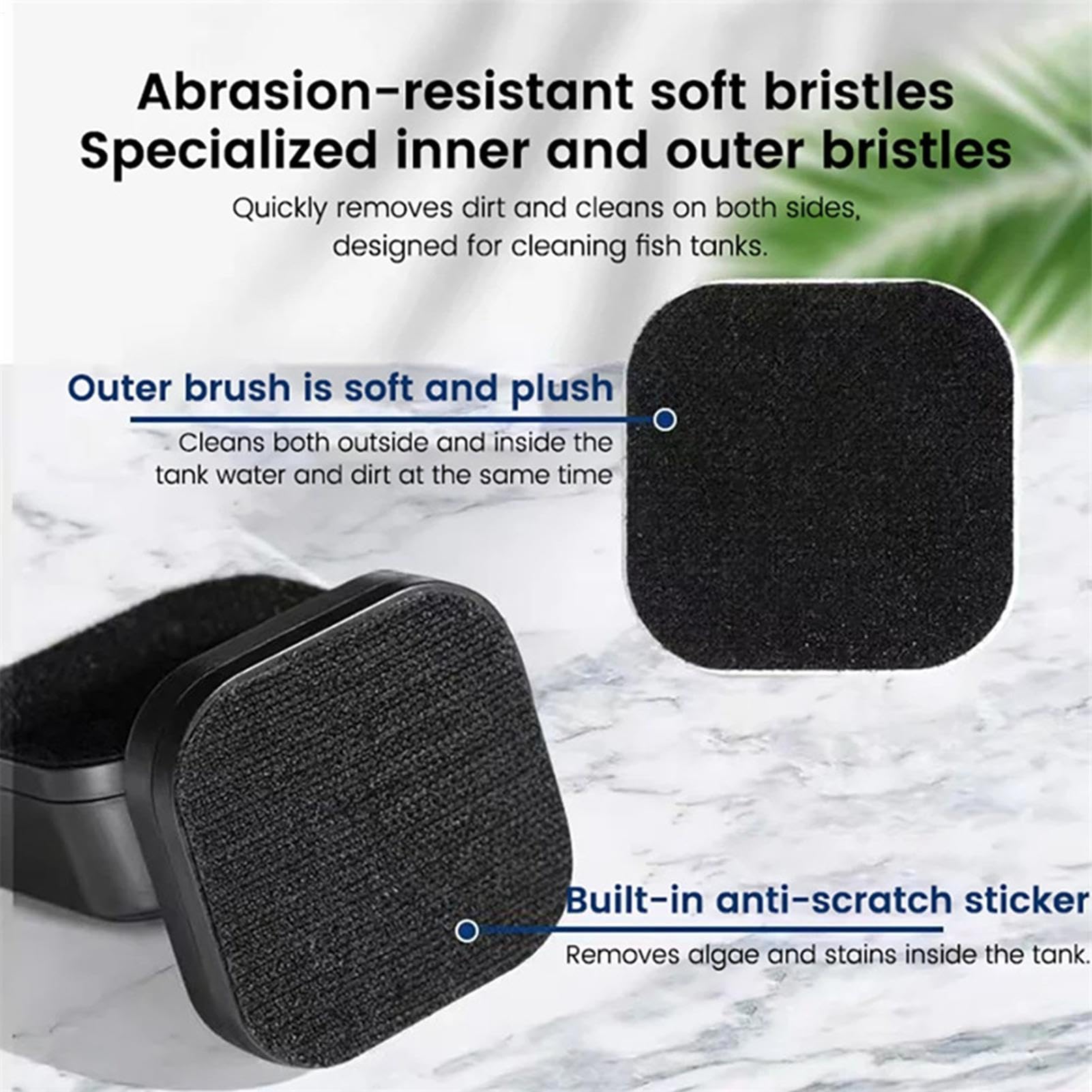 Fish Tank Magnetic Glass Cleaner, Compact Scrubber Pads, Sturdy Fixture with Reliable Build, Aquatic Accessory with Compact Details, 1,38 x 1,38 x 1,38 in Household Equipment, organizer do terrarium