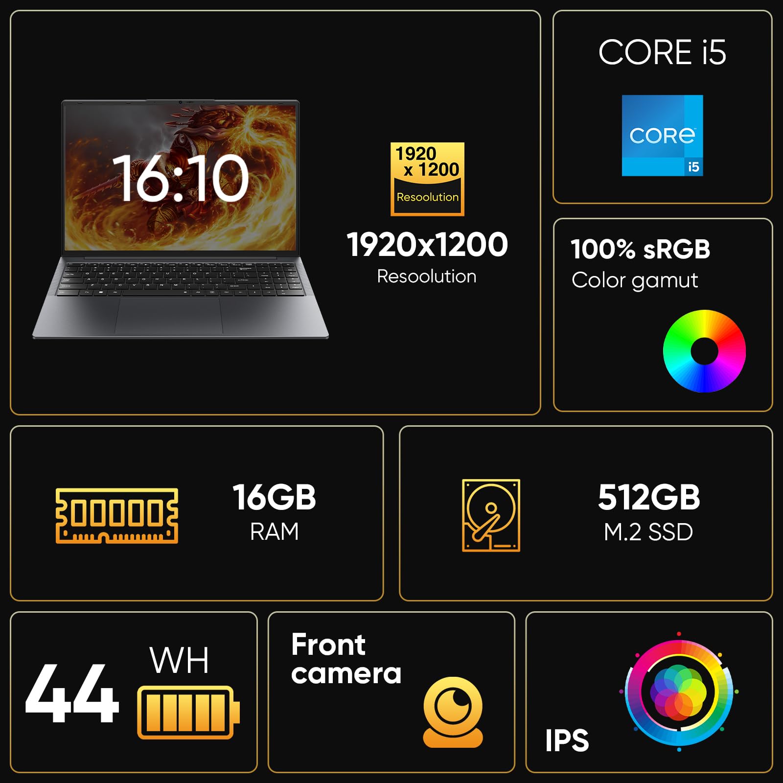Amazon.co.jp: EYY 16インチ ノートパソコン Core i5プロセッサー