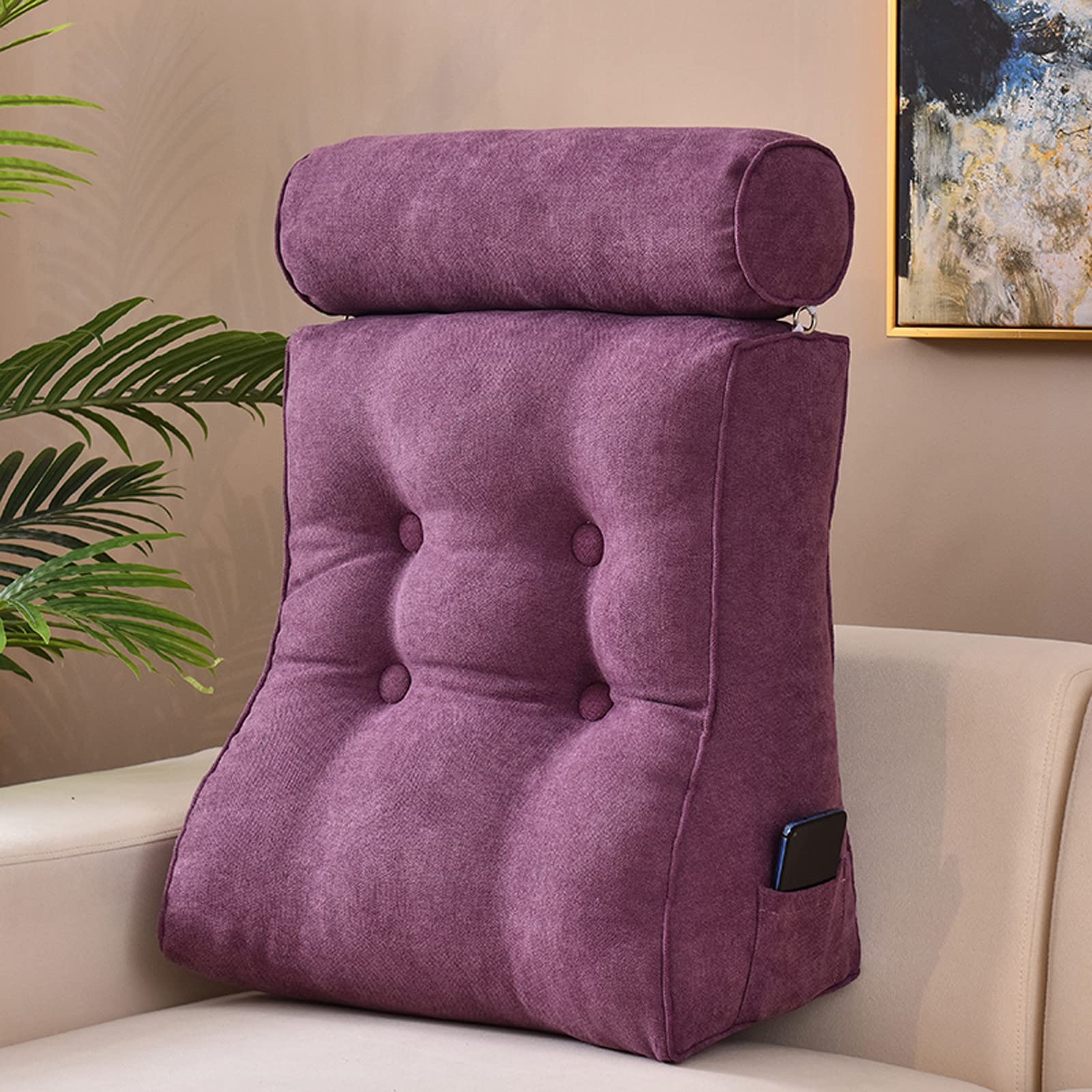 SBZIOJHDR backrest cushion, Reading Pillows,Lumbar Support Cushion,Rest Backrest Pillow,Great As for Books Or Gaming