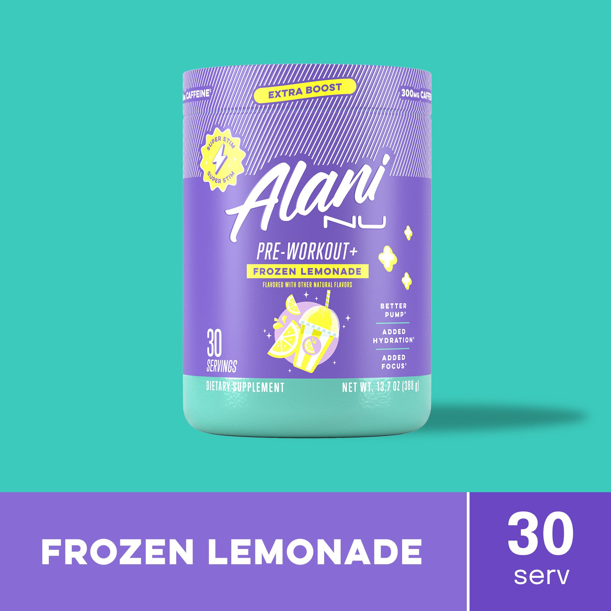 Amazon.com : Alani Nu Pre Workout+ Powder Frozen Lemonade, Extra