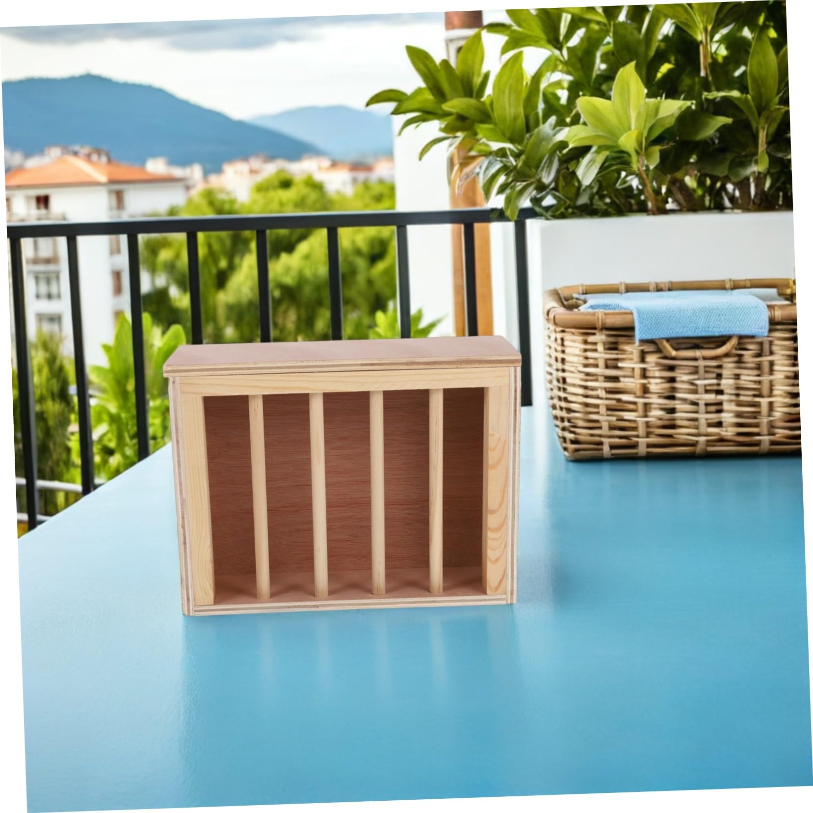 Didiseaon Râtelier à Foin pour Lapins et Cobayes Distributeur de Foin Mural Bois pour Cages de Petits Animaux