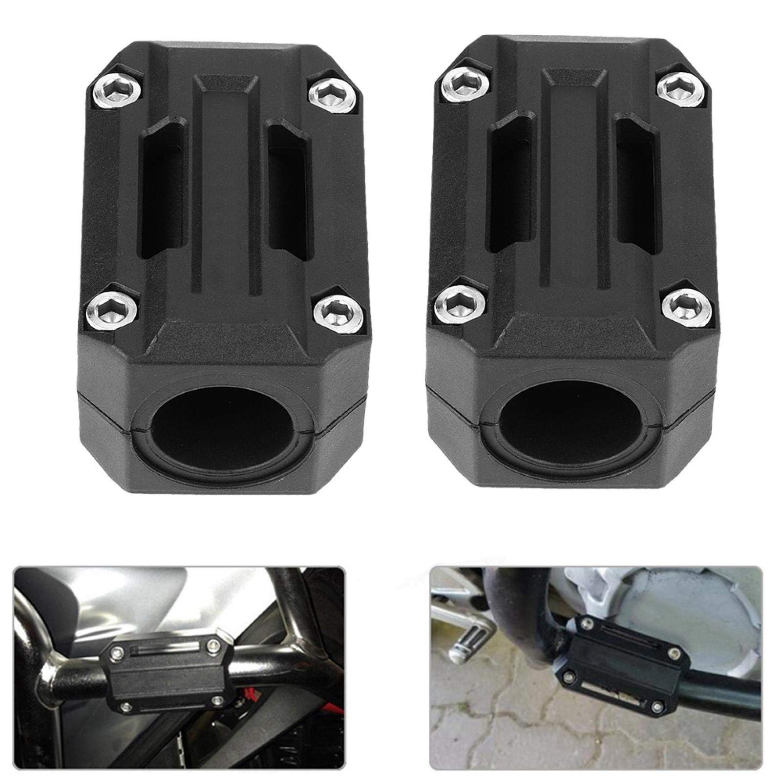 Fydun Bloques de protección de parachoques 5 pares decoración de protección de bloque de parachoques de protección de motor de motocicleta 22/25 / 28mm apto para R1200GS R1150GS