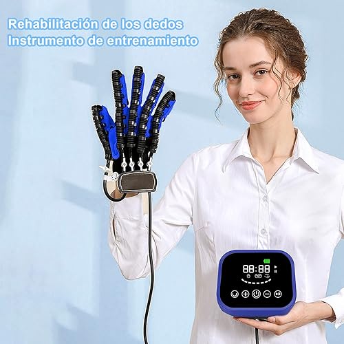 Miniatura 8 de Versión mejorada Guantes de robot de rehabilitación para accidente cerebrovascular, artritis, hemiplejia, palsipacientes cerebrales, recuperación