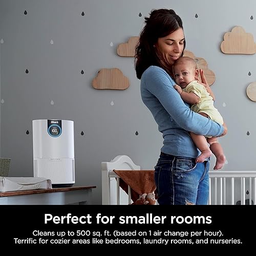 Miniatura 4 de Shark HP102 - Purificador de aire con Nanoseal HEPA, Cleansense IQ, bloqueo de olor, limpia hasta 500 pies cuadrados, color blanco (renovado)