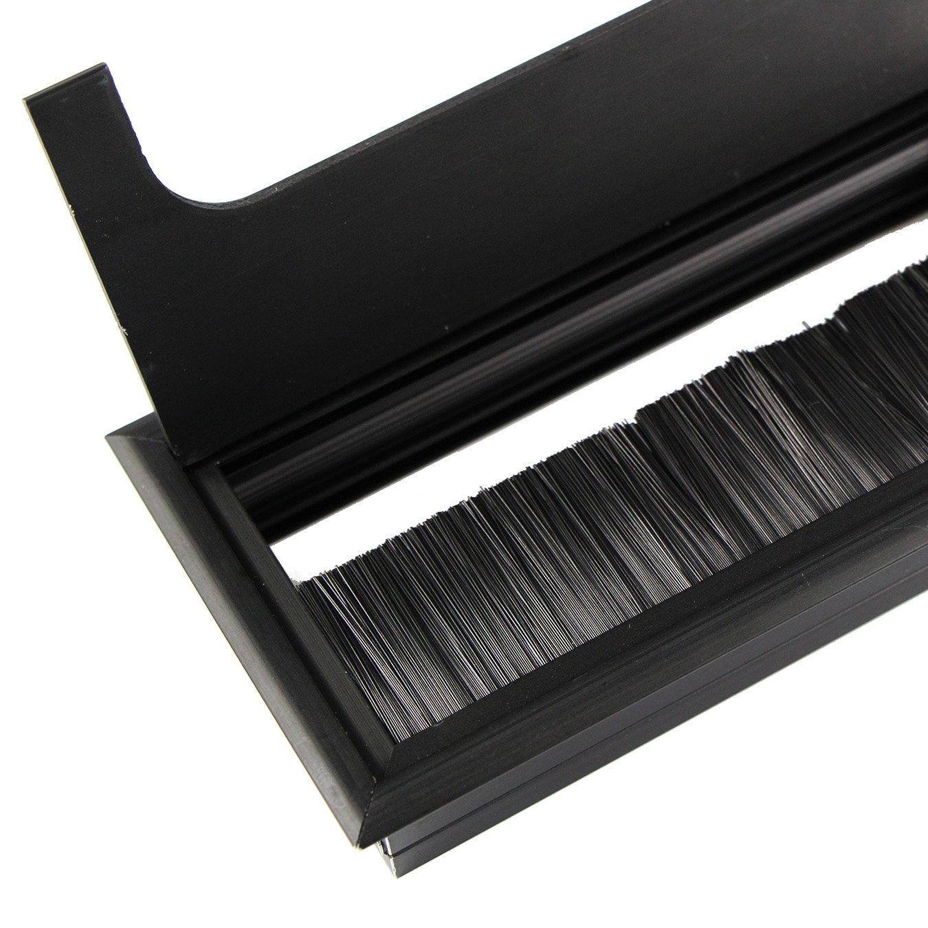 QWORK Kabeldurchführung 80x80mm - 4 Stück Aluminium Kabeldurchlässe Für Schreibtisch