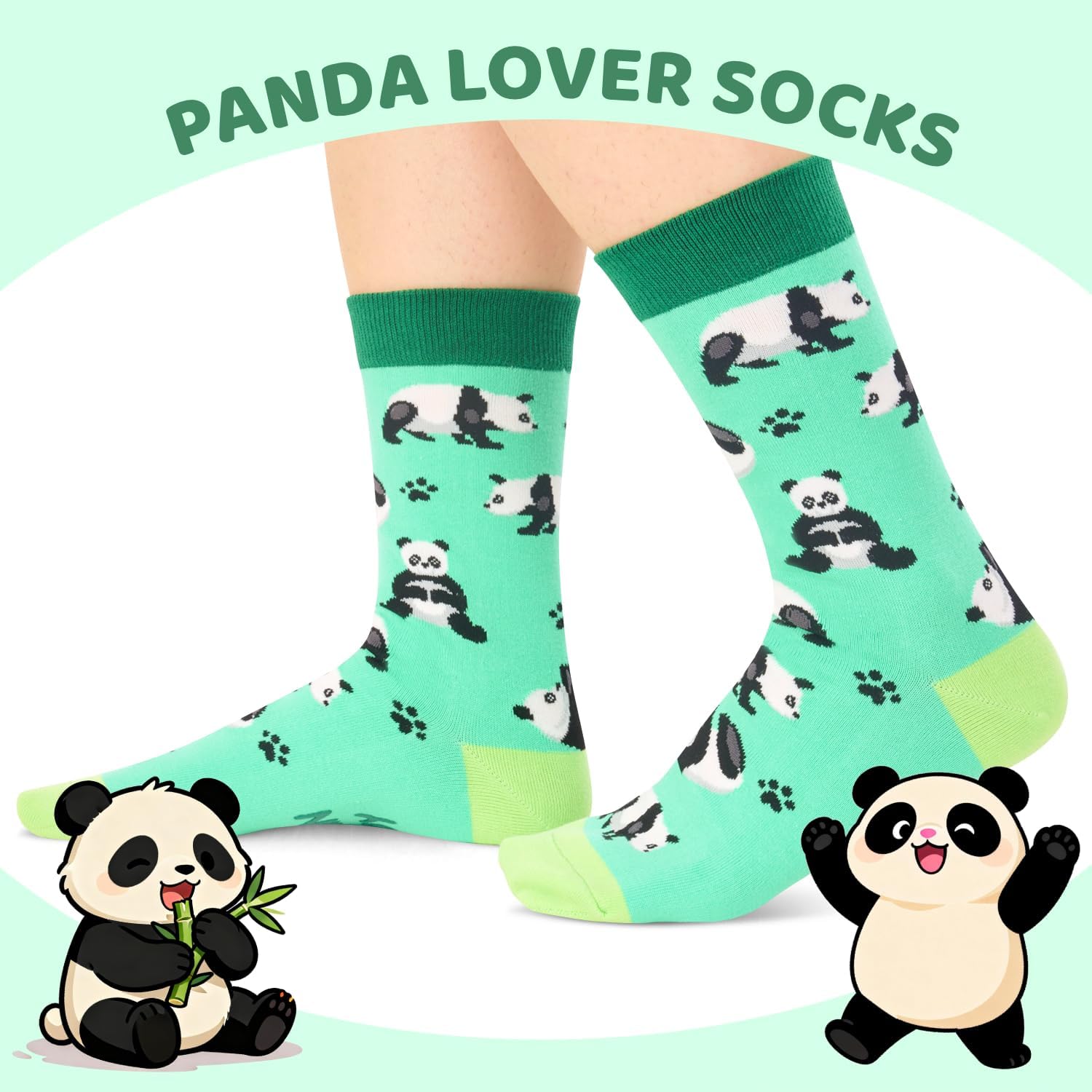 Zmart Funny Socks for Women Men - Sloth Monkey Gifts, Wolf Panda Fox Socks for Teens - Image 5