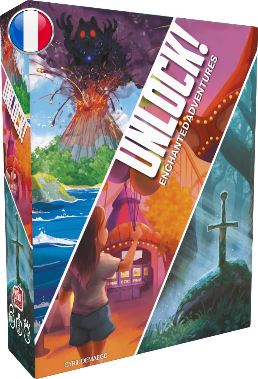 Asmodee - Unlock! Enchanted Adventures - Space Cowboys - Jeux de société - Jeu d'escape Game coopératif - 3 Aventures inédites - Dès 10 Ans - 1 à 6 Joueurs - 60 Min - Version Française