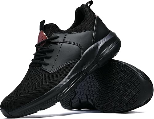 Zapatos de trabajo antideslizantes para hombre, antideslizantes, resistentes al agua, para servicio de alimentos, chef, cocina, transpirables, para