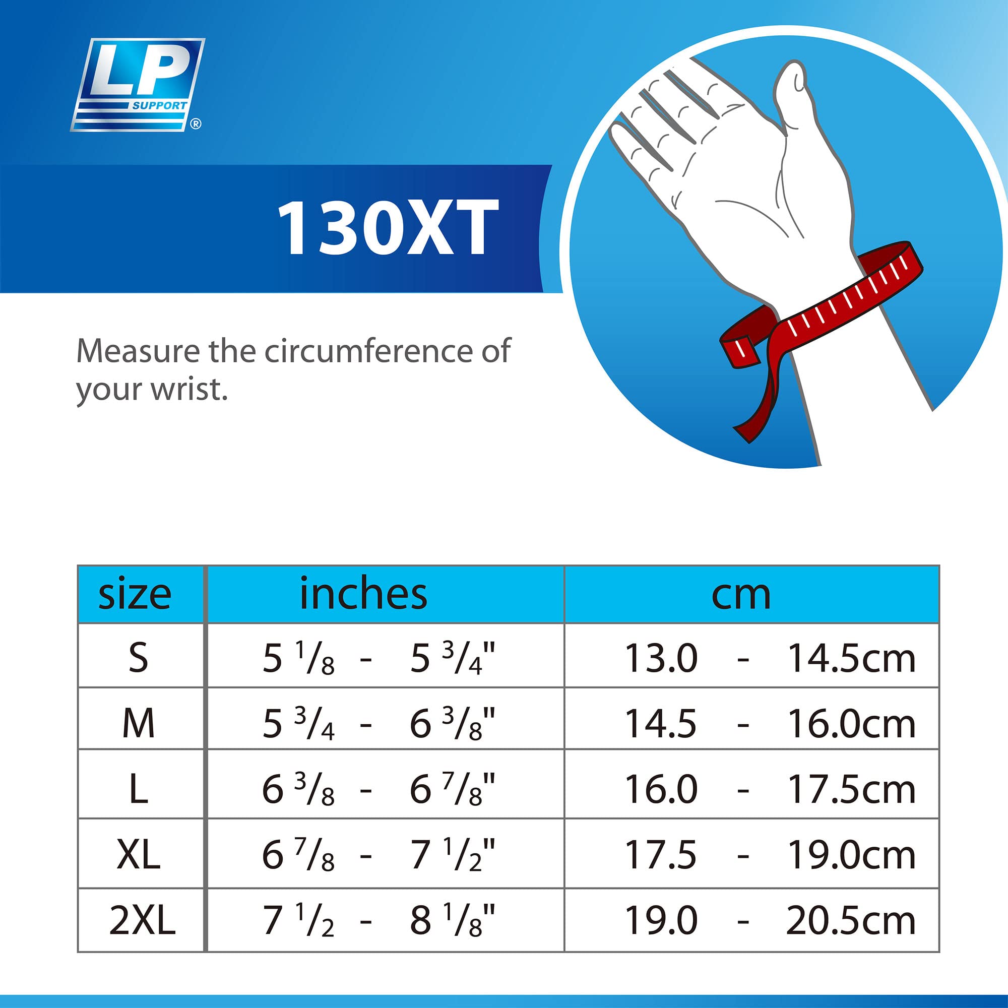 LP SUPPORT LP Support X-Tremus 130XT Men's Wrist Brace - Support Grasp  Power, Prevent and Relieve Carpal Tunnel - Breathable Fabric (Large) : Buy  Online at Best Price in KSA - Souq