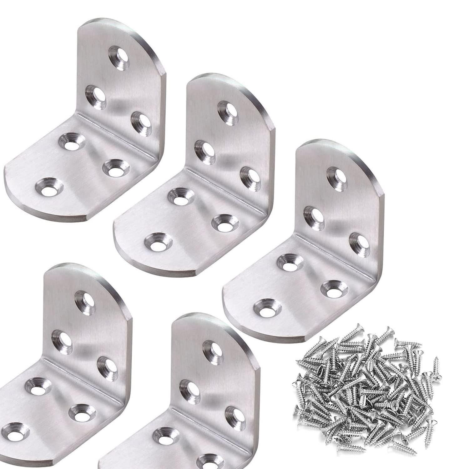 Buy Heavy Duty Corner Bracket,20PCS Stainless Steel Bracket,45mm*45mm*38mm Corner Brace for Wood