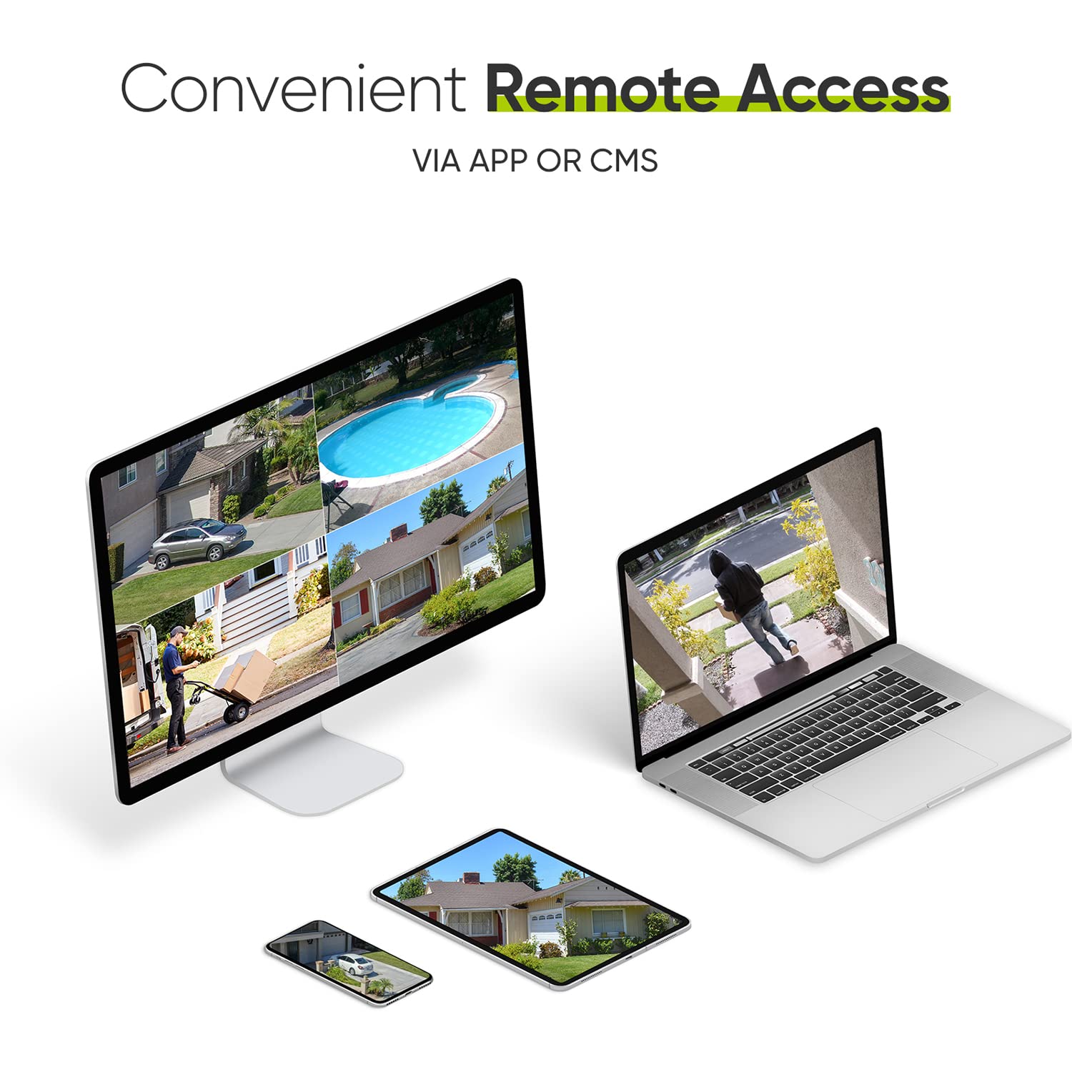 SANNCE 8CH 4K PoE NVR, grabadora de Sistema de vigilancia CCTV de 8MP, Soporte de videovigilancia 8MP/5MP/4MP/1080p HD para cámara IP Interior, Exterior, detección de Personas, sin HDD