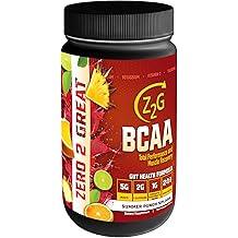 Z2G BCAA Powder &ndash; Summer Punch Splash | Gut Health + Total Performance &amp; Muscle Recovery with 5g BCAAs, 2g L-Glutamine, 1g Immunity Electrolytes | Easy to Mix | Sugar-Free, Gluten-Free, Dairy-Free