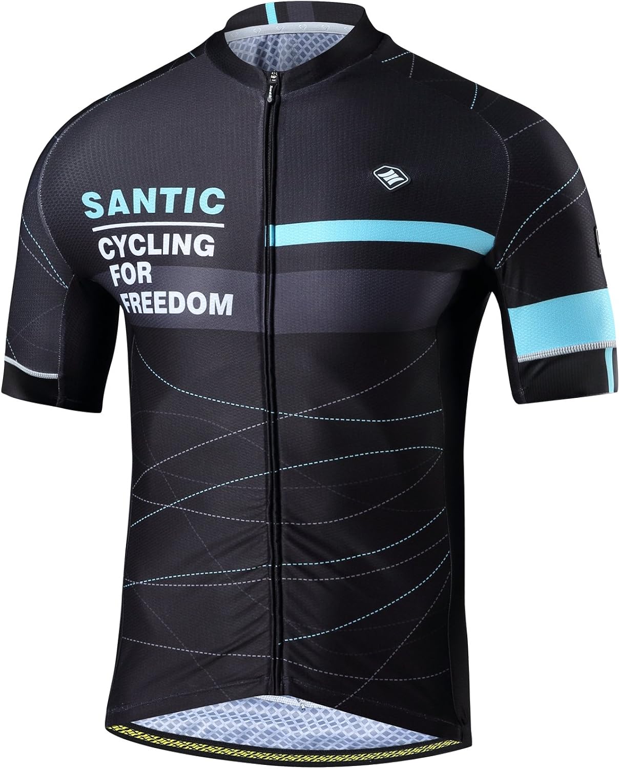 Santic Cycling Jerseys Men's Short Sleeve Bike Shirts Full
