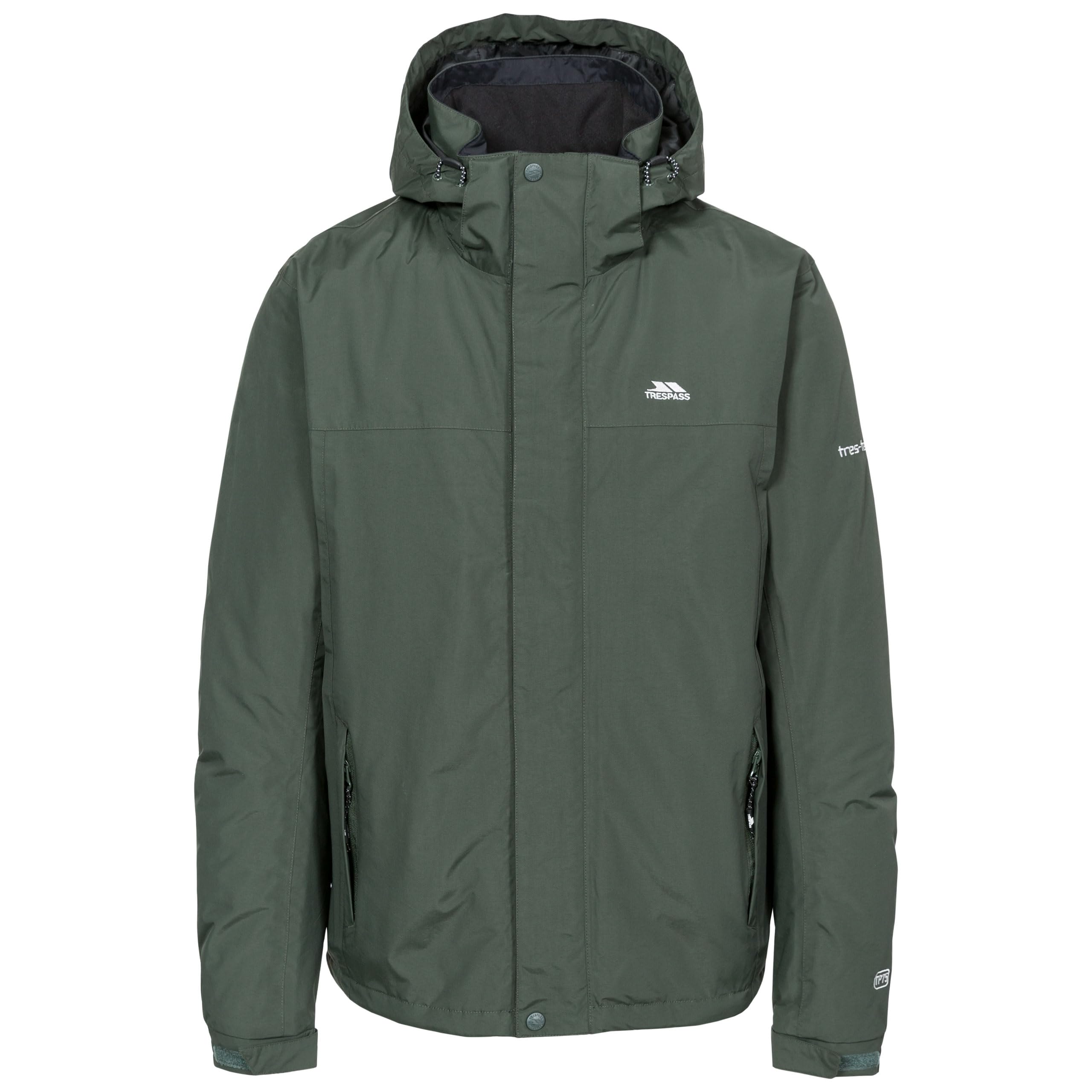Trespass Mens Waterproof Jacket with Hood Taped Seams Donelly