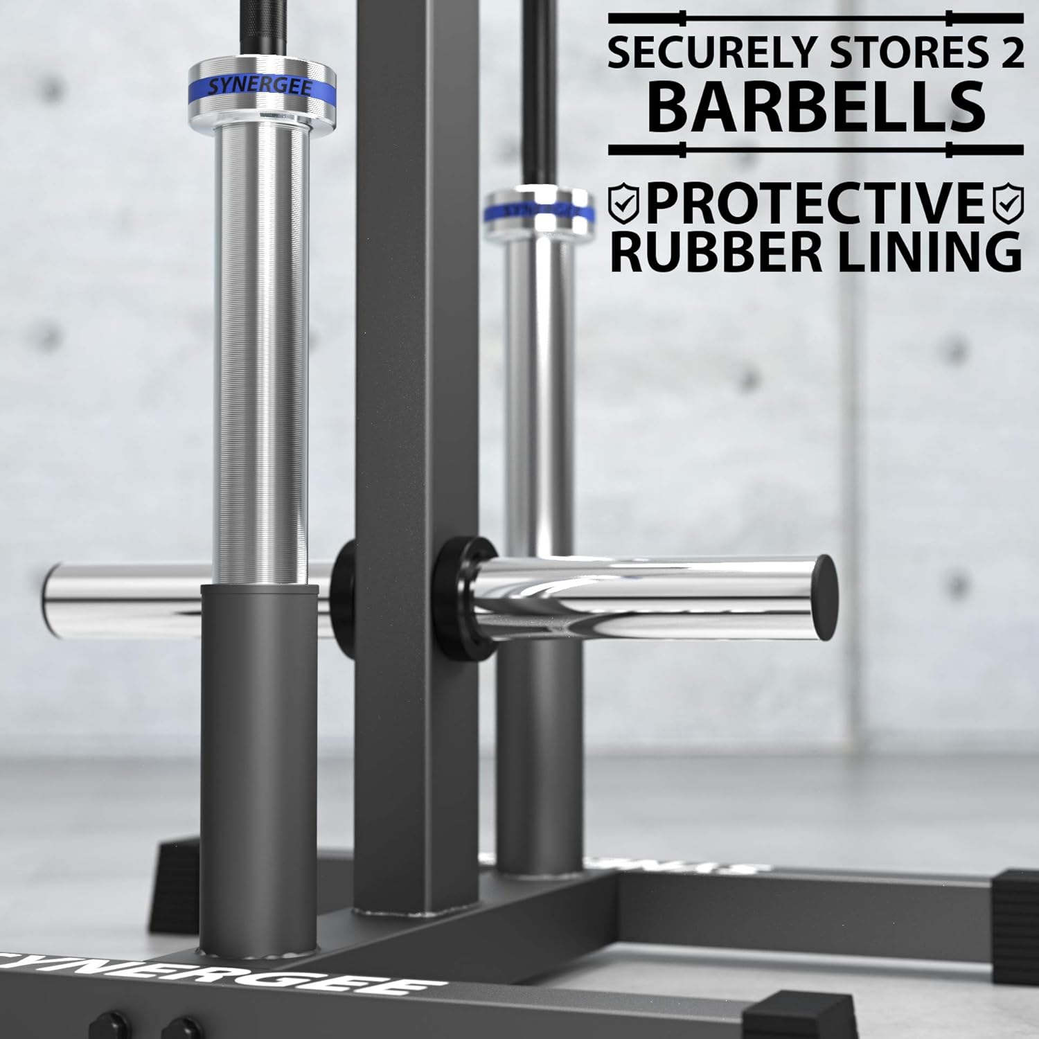 Synergee Olympic Weight Plate Tree Rack & Barbell Holder – Vertical Weight Rack for Gym Storage Home, Garage & Commercial : Sports & Outdoors