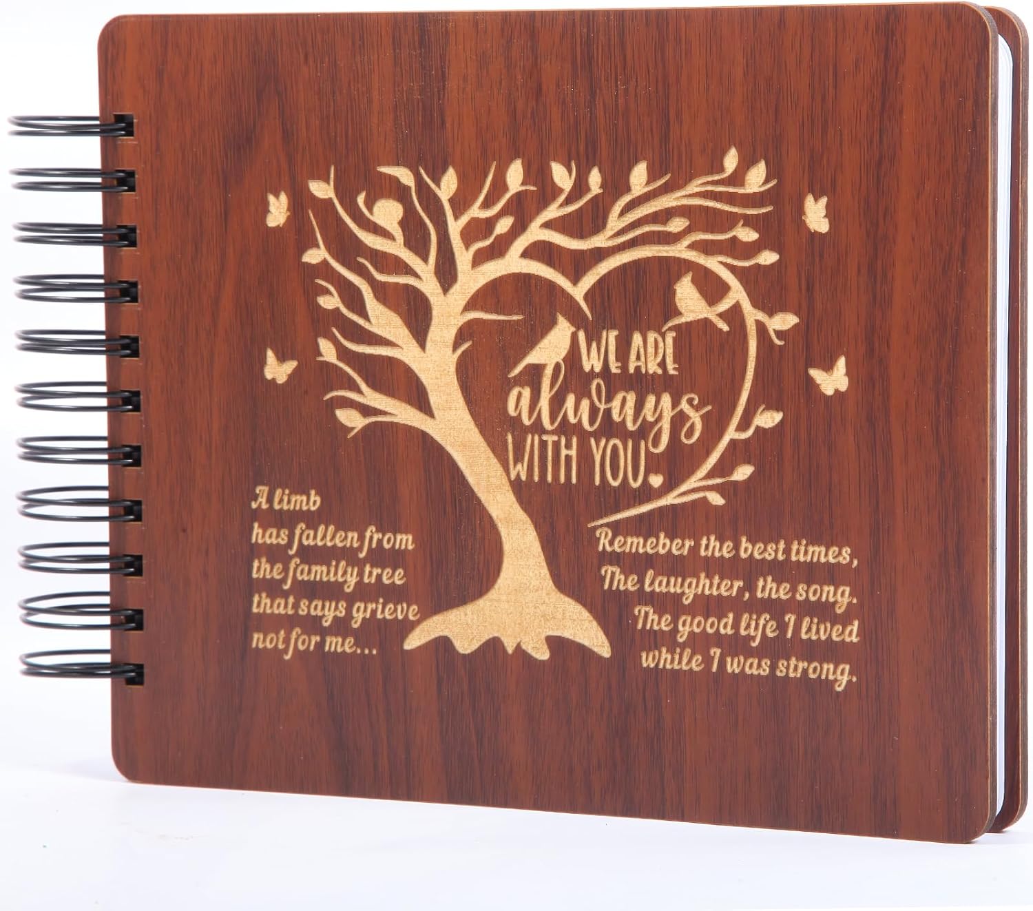 XIIGRA Wooden Funeral Guest Book for Memorial Service 130