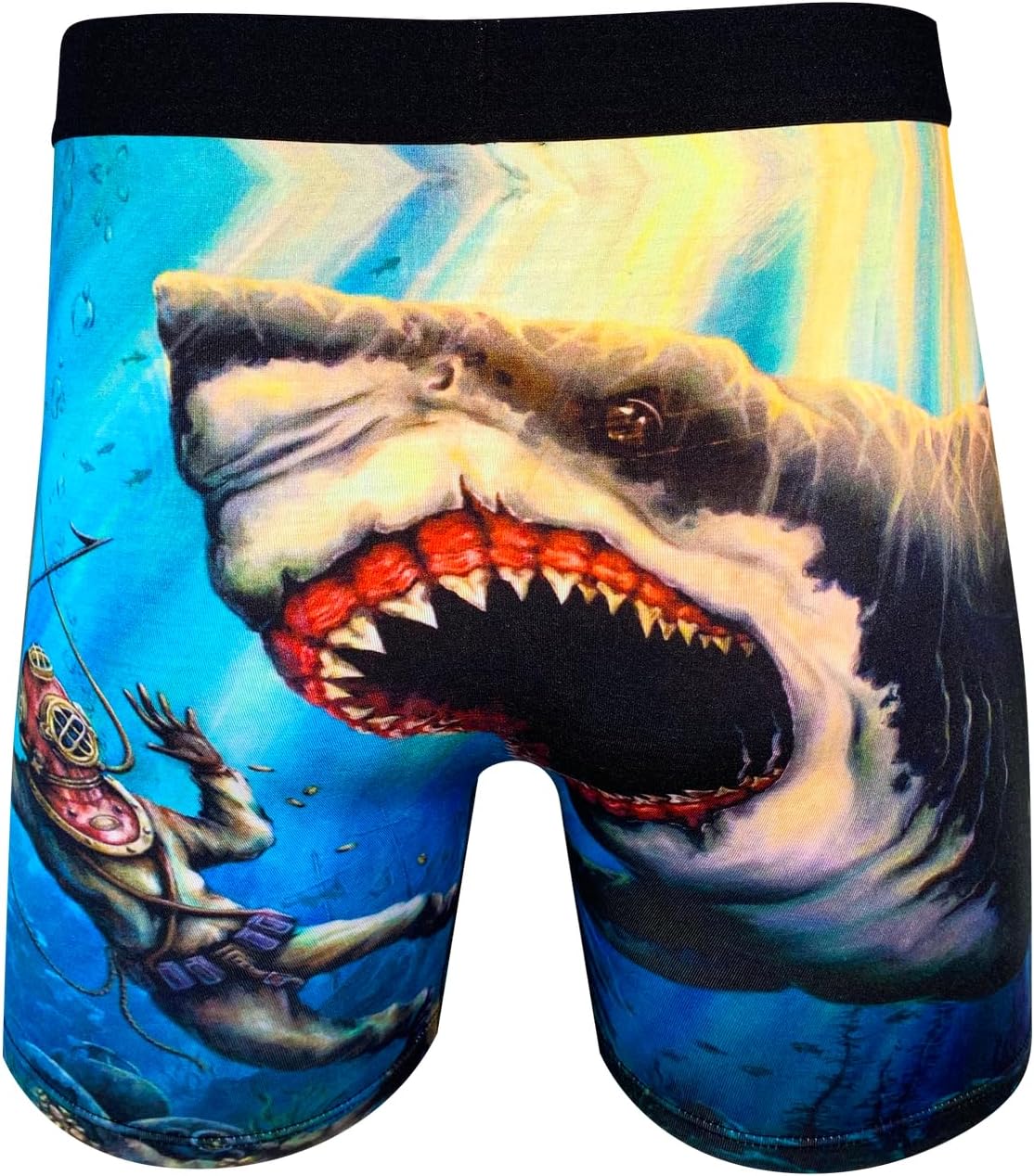Good Luck Undies Men's Fish and Ocean Animal Boxer Brief Underwear - Image 3