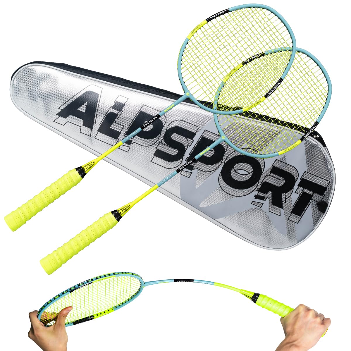 Amazon | ALPSPORT Gemini 4U G5 グラファイト バドミントンラケット 2