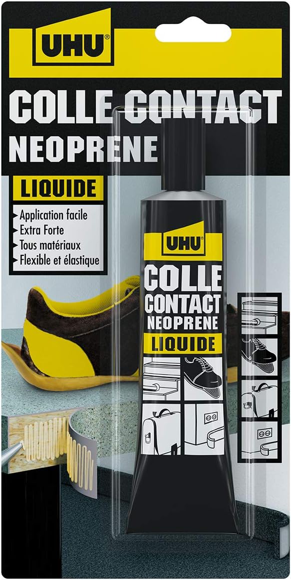 UHU Contact Néoprène liquide Colle super forte universelle et liquide
