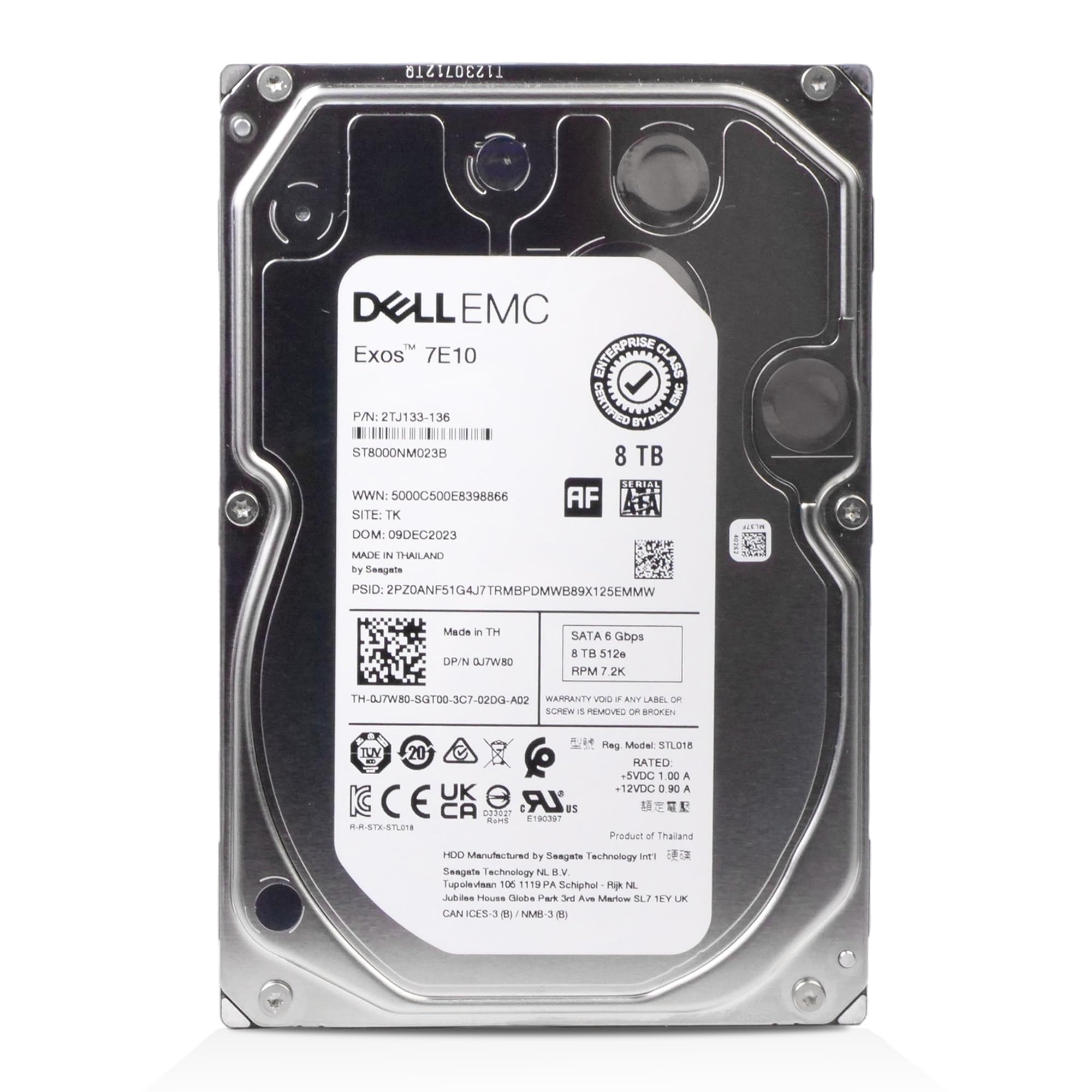 Amazon.com: Dell/Seagate Exos 7E10 ST8000NM023B 8TB 7200 RPM SATA