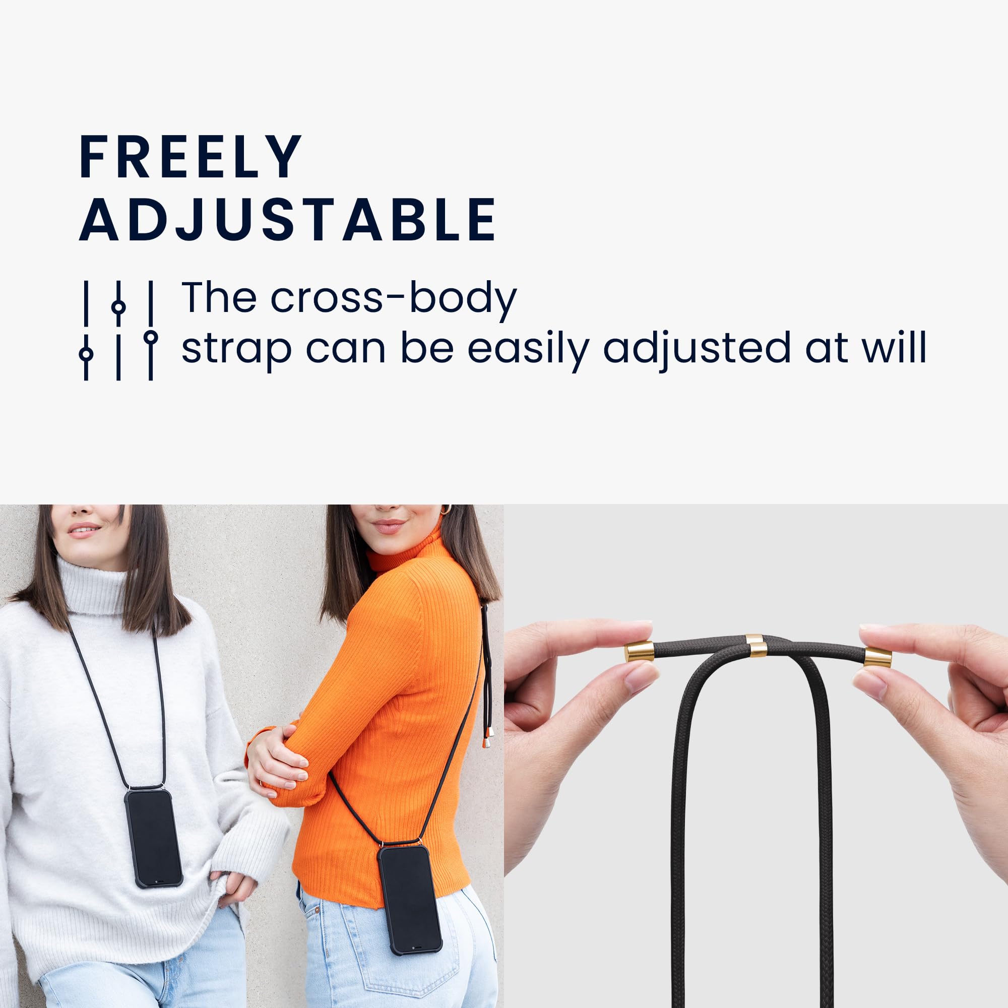 kwmobile Crossbody Case Compatible with Google Pixel 8 Case - TPU Silicone Cover with Strap - Petrol - Image 4