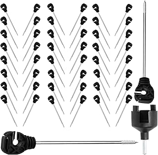 Electric Fencing Premium Stand Off/Long Arm Multi Purpose Insulator for Polywire/Polytape/Rope/Wire PK50