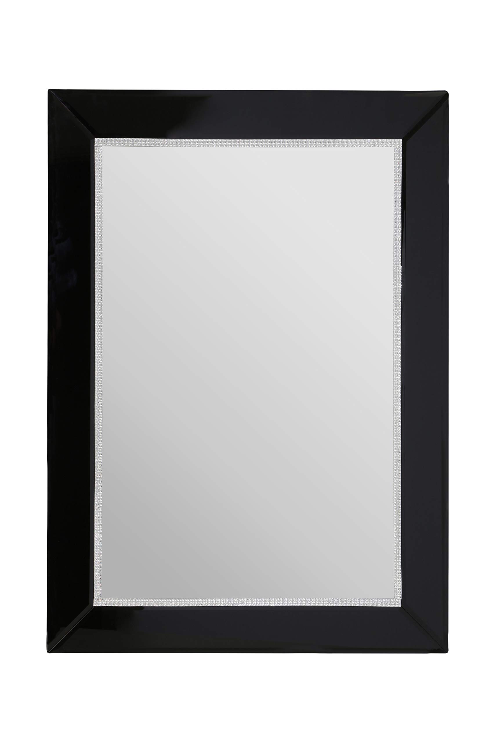 Orsina Black Mirror Bevelled Edge Wall Mirror from B&Q